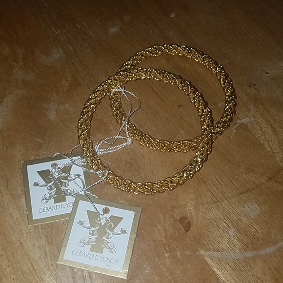Two gold tone Gerard yosca bangle bracelets - Picture 2 of 3